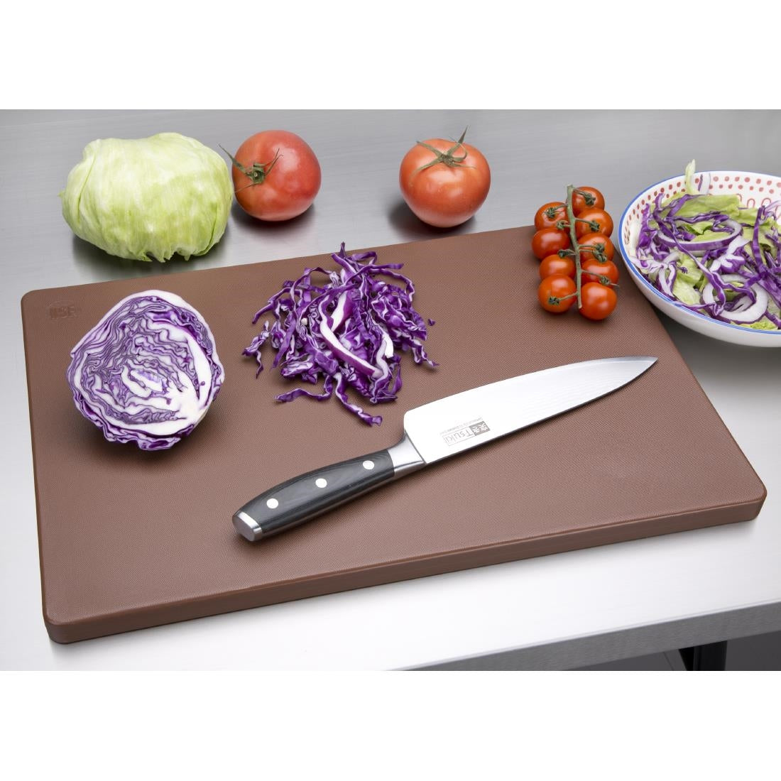 Planche à découper standard épaisse basse densité Hygiplas marron — DM003