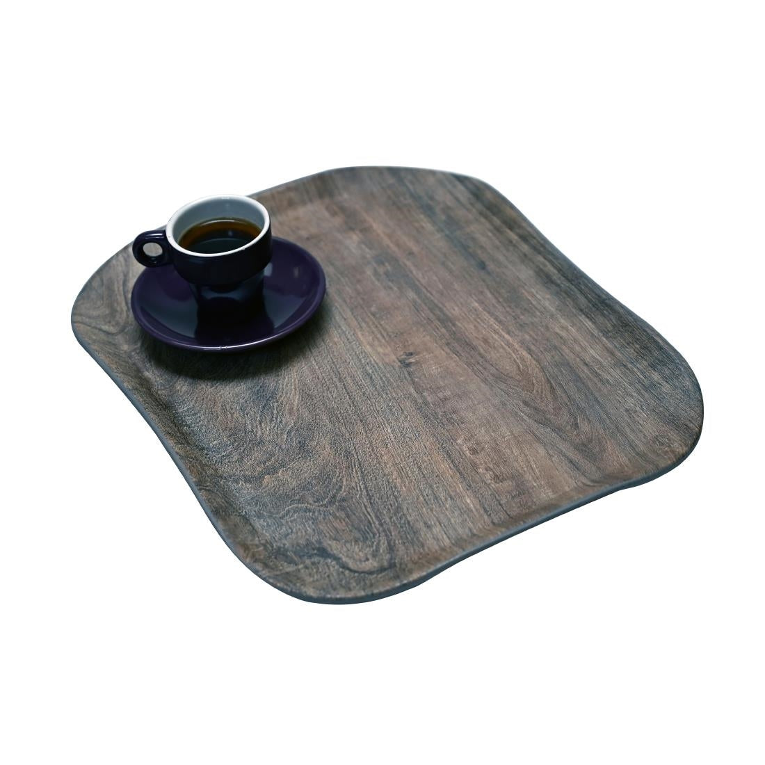 Plateau rectangulaire polyester aspect bois Cambro Century 26x32cm olivier clair — DM126
