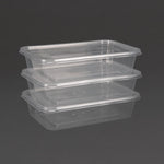 Petites boîtes en plastique micro-ondables avec couvercles Fiesta Recyclable 500ml (lot de 250) — DM181