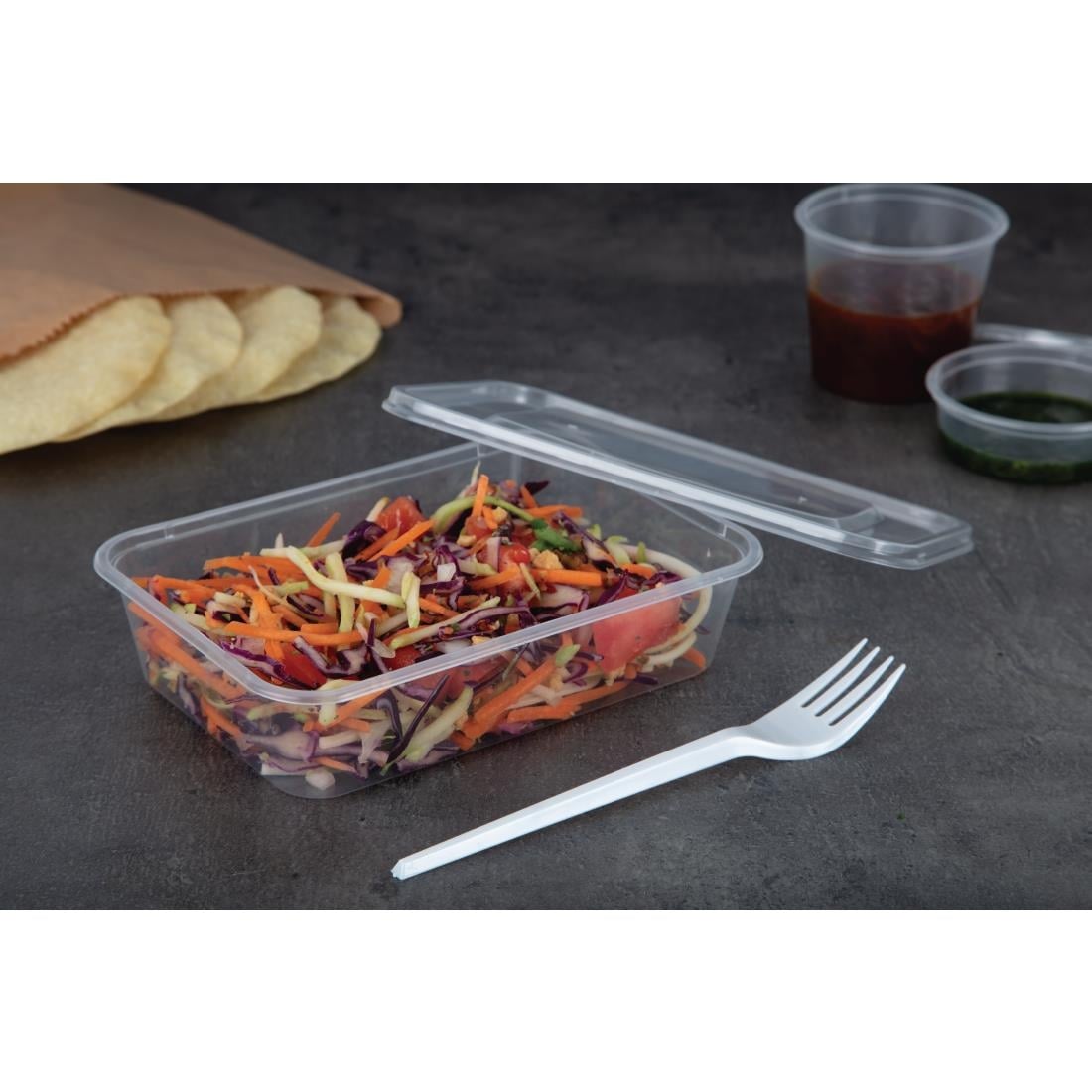 Petites boîtes en plastique micro-ondables avec couvercles Fiesta Recyclable 500ml (lot de 250) — DM181
