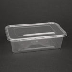 Boîtes moyennes en plastique micro-ondables avec couvercles Fiesta Recyclable 650ml (lot de 250) — DM182