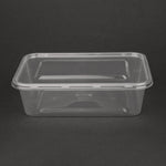 Boîtes moyennes en plastique micro-ondables avec couvercles Fiesta Recyclable 650ml (lot de 250) — DM182