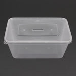 Grandes boîtes en plastique micro-ondables avec couvercles Fiesta 1 L (lot de 250) — DM183