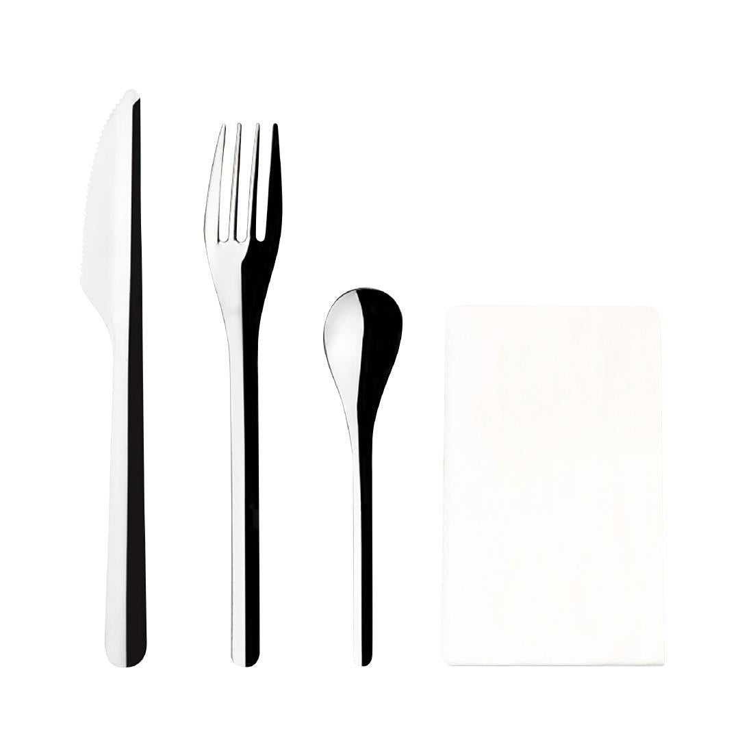 Sets de couverts jetables légers en inox Comas (lot de 50) — DM275