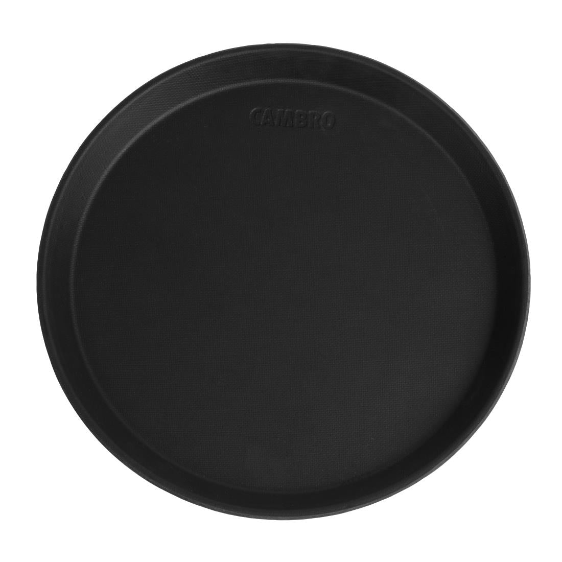 Plateau de service rond fibre de verre antidérapant Camtread Cambro noir 28 cm — DM780