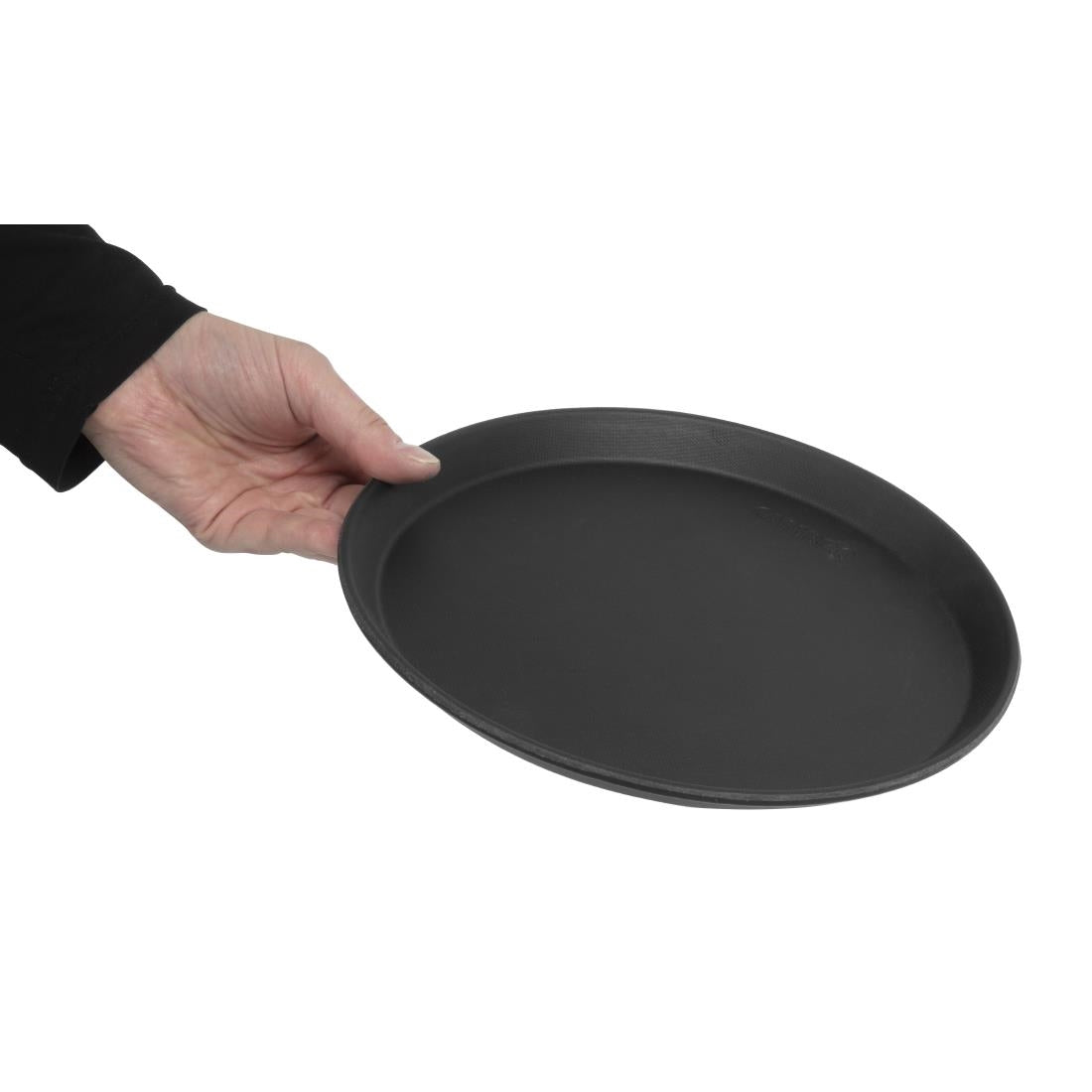 Plateau de service rond fibre de verre antidérapant Camtread Cambro noir 28 cm — DM780