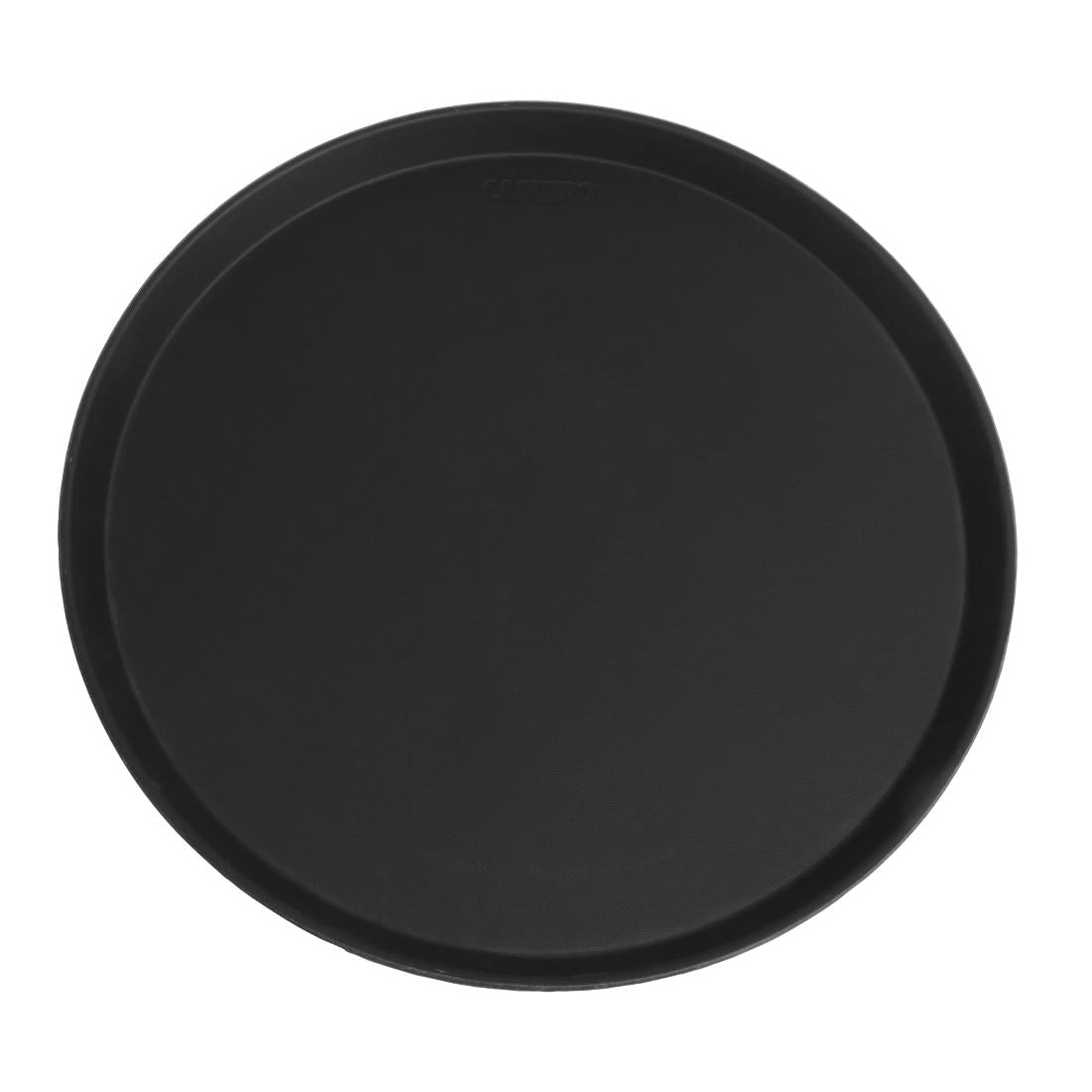 Plateau de service rond fibre de verre antidérapant Camtread Cambro noir 40,5 cm — DM782