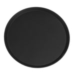 Plateau de service rond fibre de verre antidérapant Camtread Cambro noir 40,5 cm — DM782