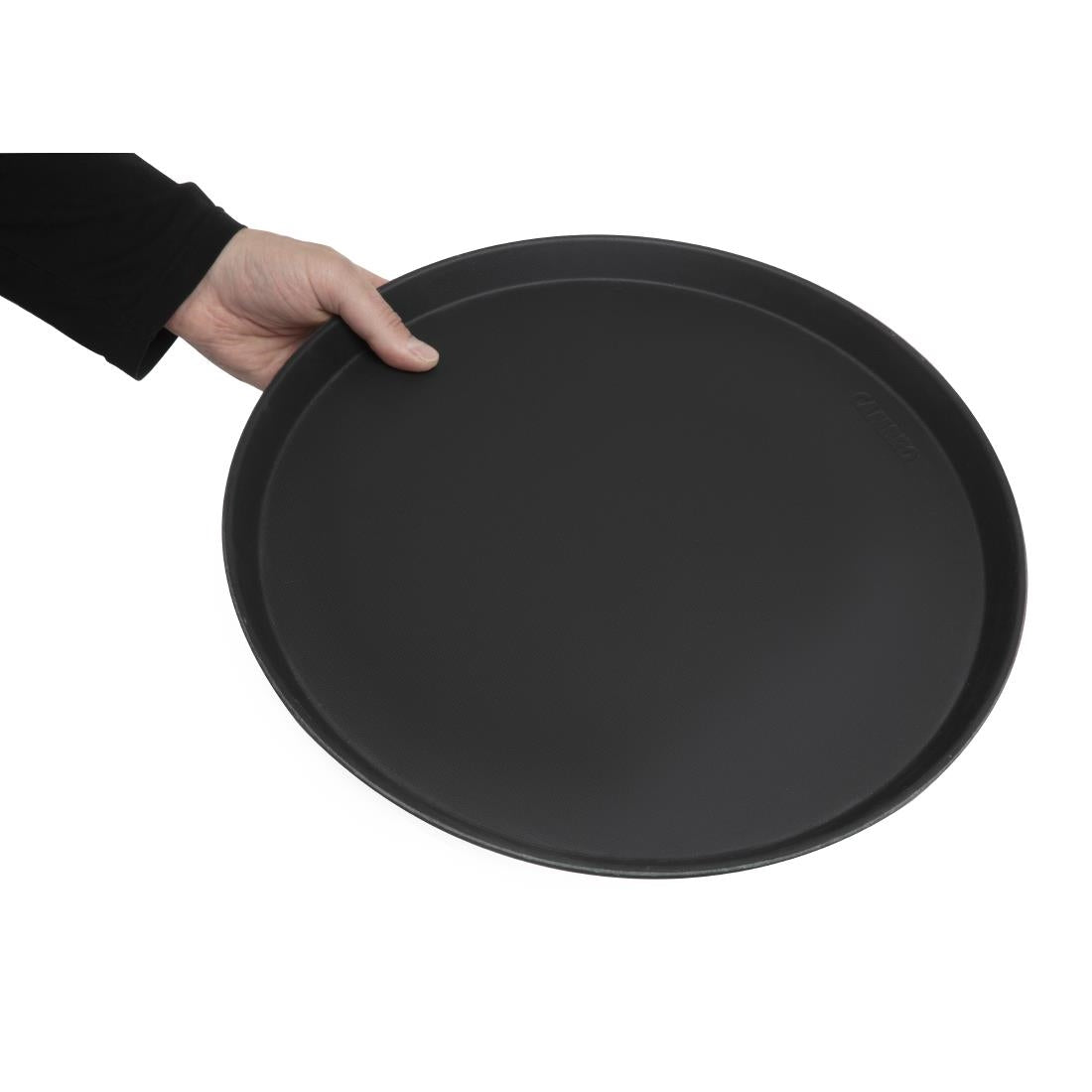 Plateau de service rond fibre de verre antidérapant Camtread Cambro noir 40,5 cm — DM782