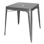 Table carrée en acier gris métallisé Bolero Bistro 668mm — DM904