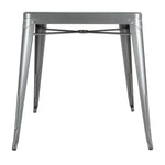 Table carrée en acier gris métallisé Bolero Bistro 668mm — DM904