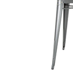 Table carrée en acier gris métallisé Bolero Bistro 668mm — DM904