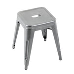 Tabourets bas Bolero Bistro en acier gris métal (lot de 4) — DM933
