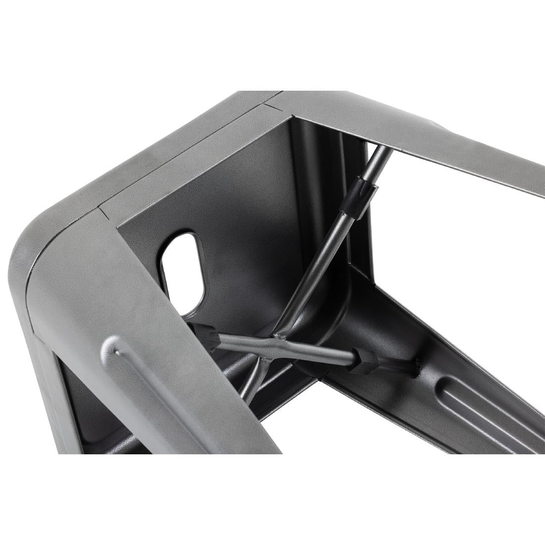 Tabourets bas Bolero Bistro en acier gris métal (lot de 4) — DM933