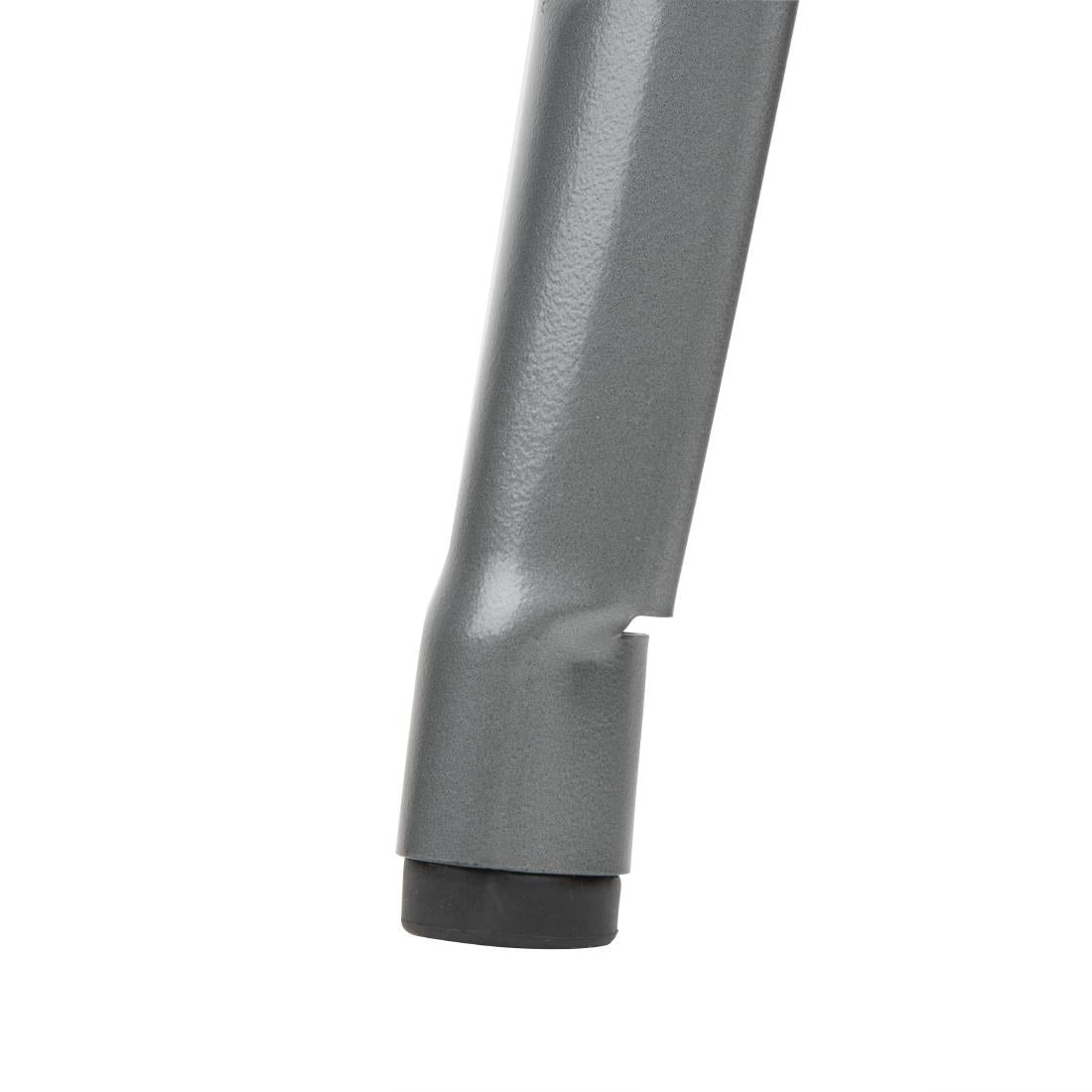 Tabourets hauts en acier gris métal avec dossier Bolero Bistro (lot de 4) — DM935