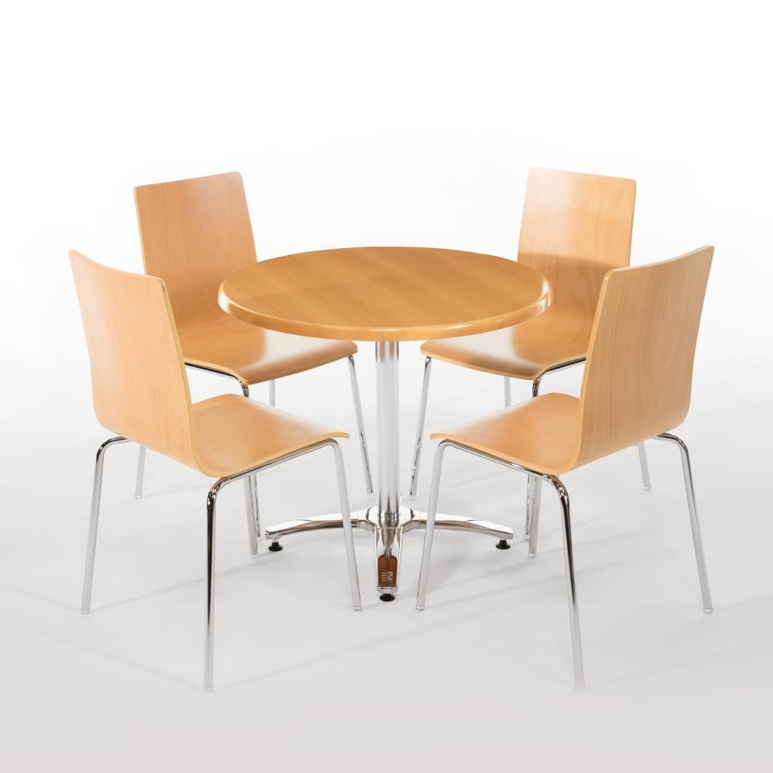 Chaises dossier carré couleur naturelle Bolero (lot de 4) — GR342