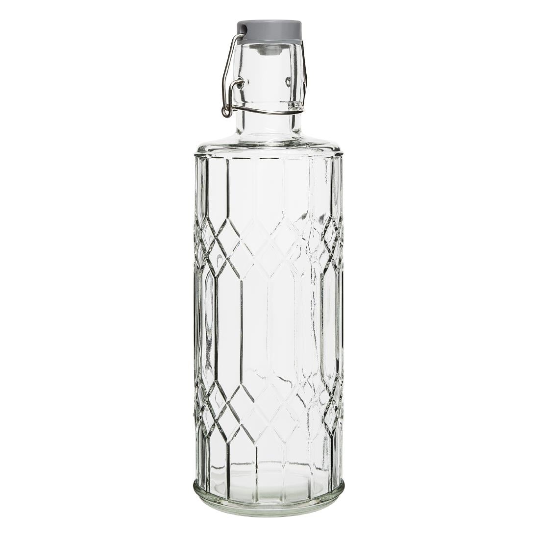 Bouteilles d'eau en verre avec bouchon Olympia Geo 1L (lot de 6) — DN816