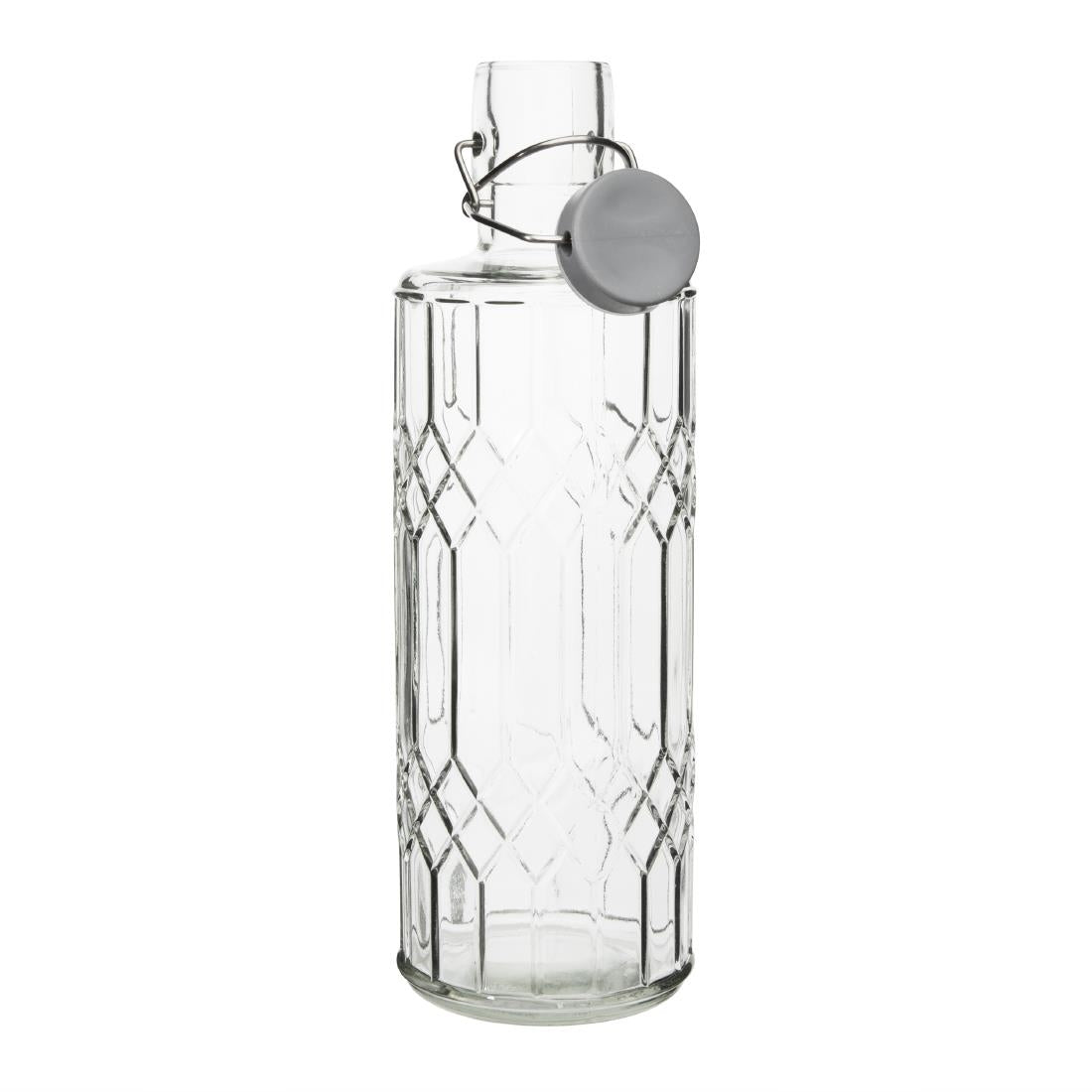 Bouteilles d'eau en verre avec bouchon Olympia Geo 1L (lot de 6) — DN816