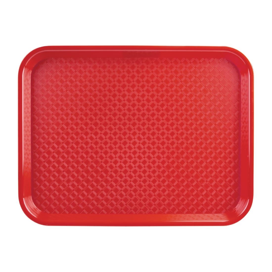 Plateau fast food en plastique Olympia Kristallon rouge 275x353mm — DP213