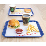 Plateau fast food en plastique Olympia Kristallon bleu 275x353mm — DP215