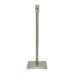Porte-menu à LED blanches en teck Securit 4xA4 avec poteau et socle — DP529