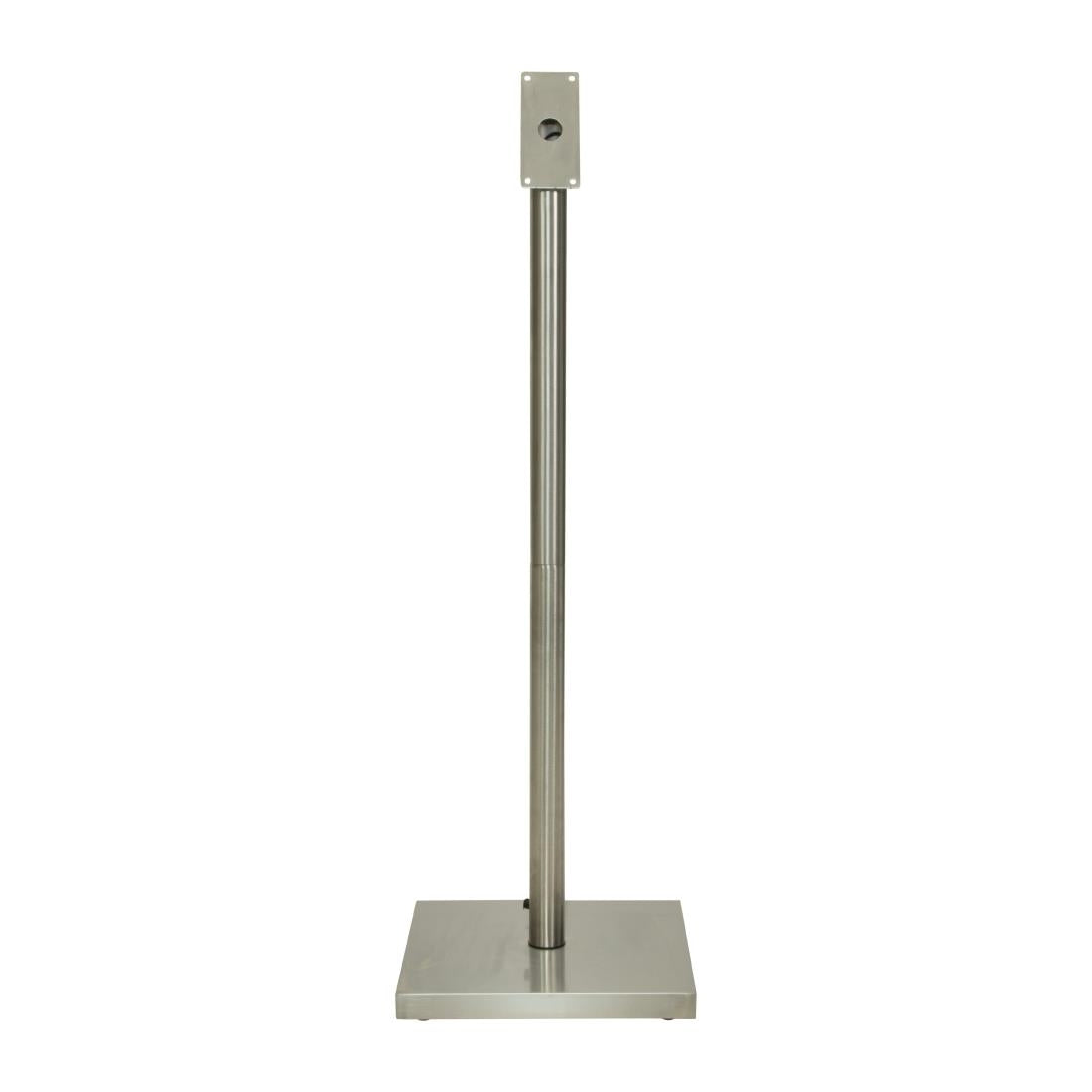 Porte-menu à LED blanches en teck Securit 4xA4 avec poteau et socle — DP529