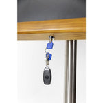 Porte-menu à LED blanches en teck Securit 4xA4 avec poteau et socle — DP529