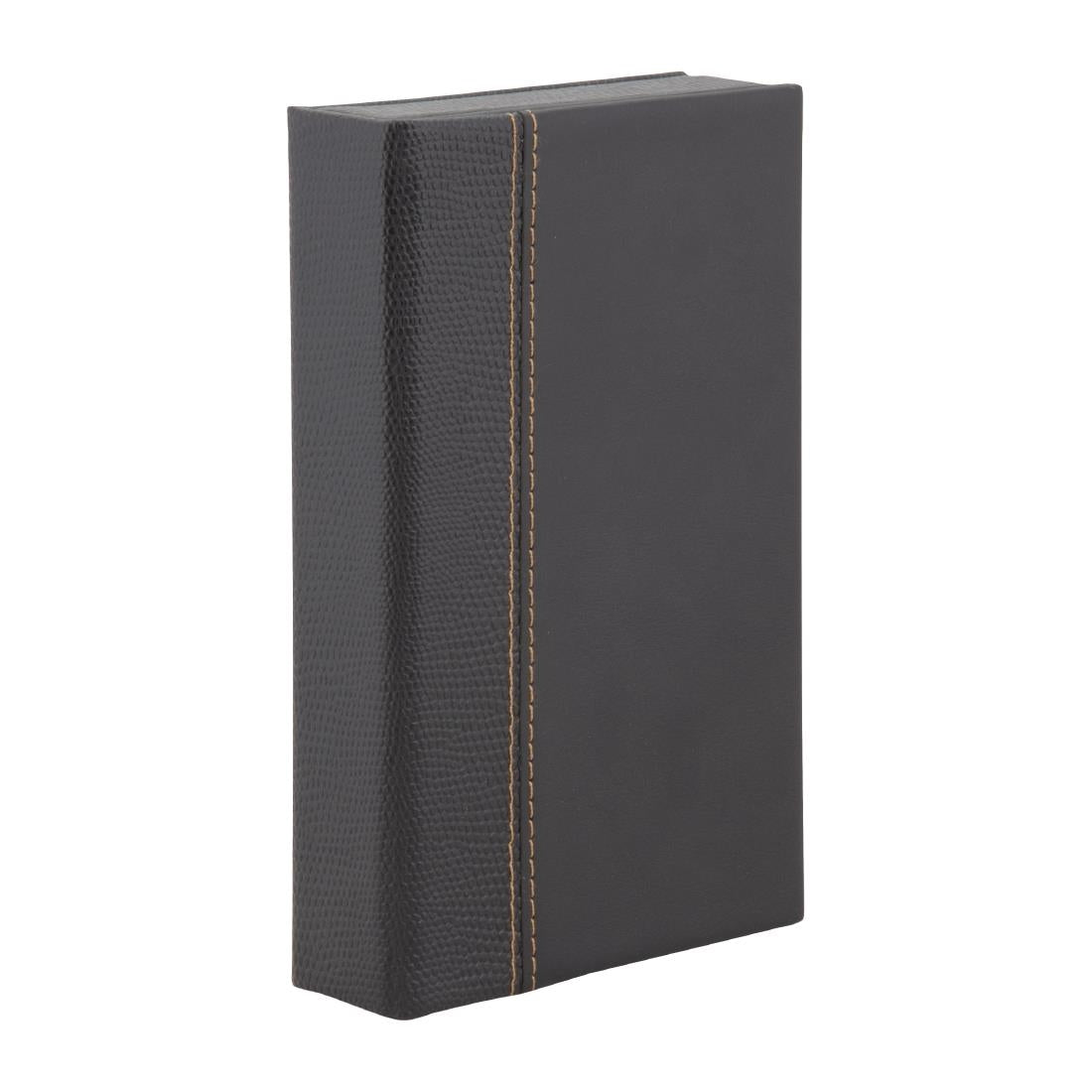 Coffret porte-addition en cuir Securit Trendy noir — DP726