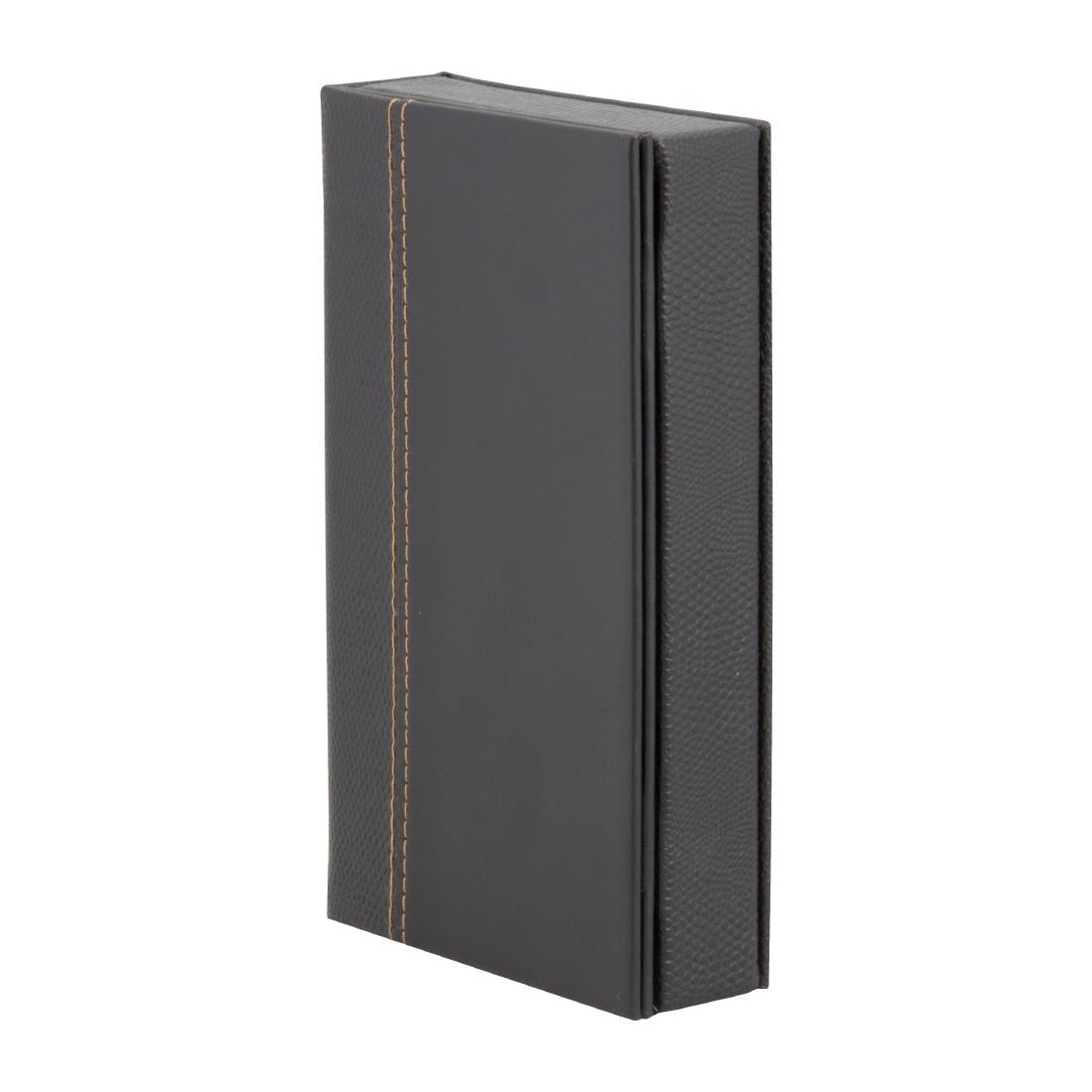 Coffret porte-addition en cuir Securit Trendy noir — DP726