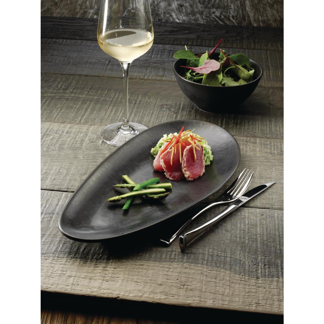 Assiettes ovales Olympia Fusion 357mm (lot de 4) — DR090
