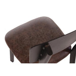 Chaises en metal assise PU moka vintage Bolero (lot de 4) — DR301