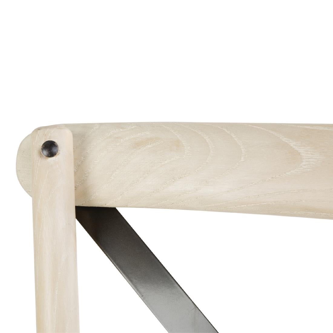 Chaises en chêne avec dossier croisé Bolero sable (lot de 2) — DR306