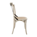 Chaises en chêne avec dossier croisé Bolero sable (lot de 2) — DR306