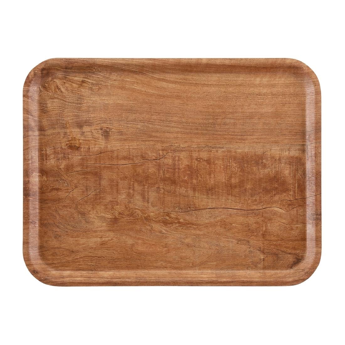 Plateau stratifié surface grainée Madeira Cambro olivier marron 43 cm — DR584