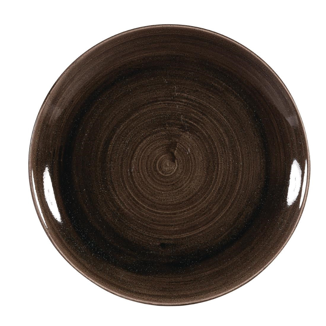 Assiettes avec rebord Churchill Stonecast Patina Black 260mm (Lot de 12) — DR651