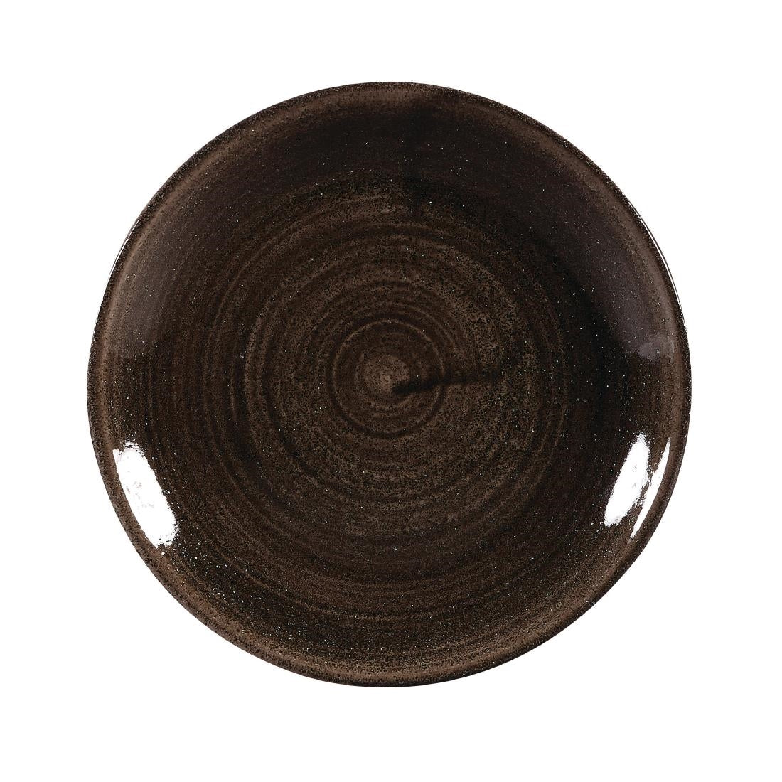 Assiettes avec rebord Churchill Stonecast Patina Black 165mm (Lot de 12) — DR653