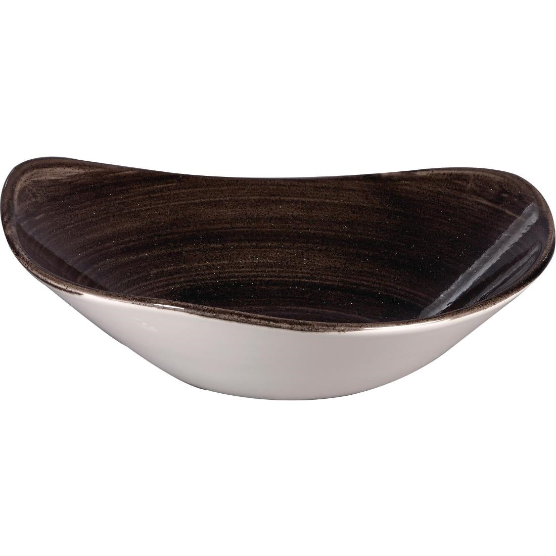 Bols triangulaires Churchill Stonecast Patina Black 235mm (Lot de 12) — DR656