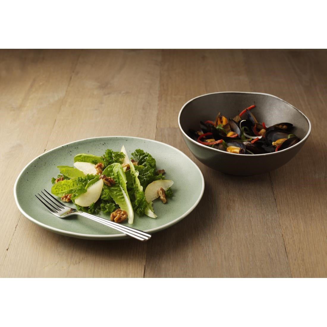 Saladiers Chia Olympia gris 210mm (Lot de 6) — DR816
