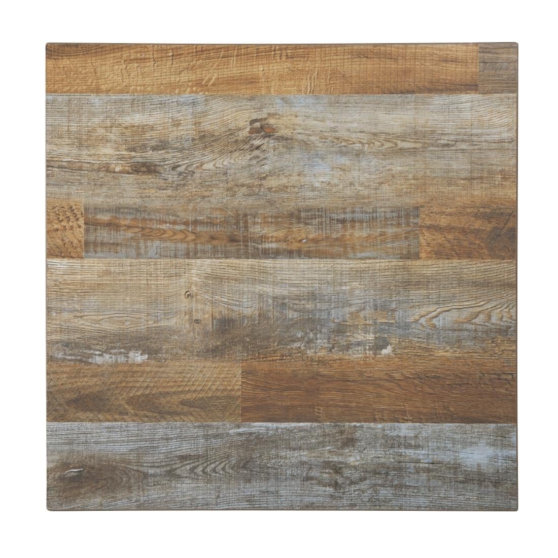 Plateau de table carré Bolero effet bois vieilli - 70 cm — DR823