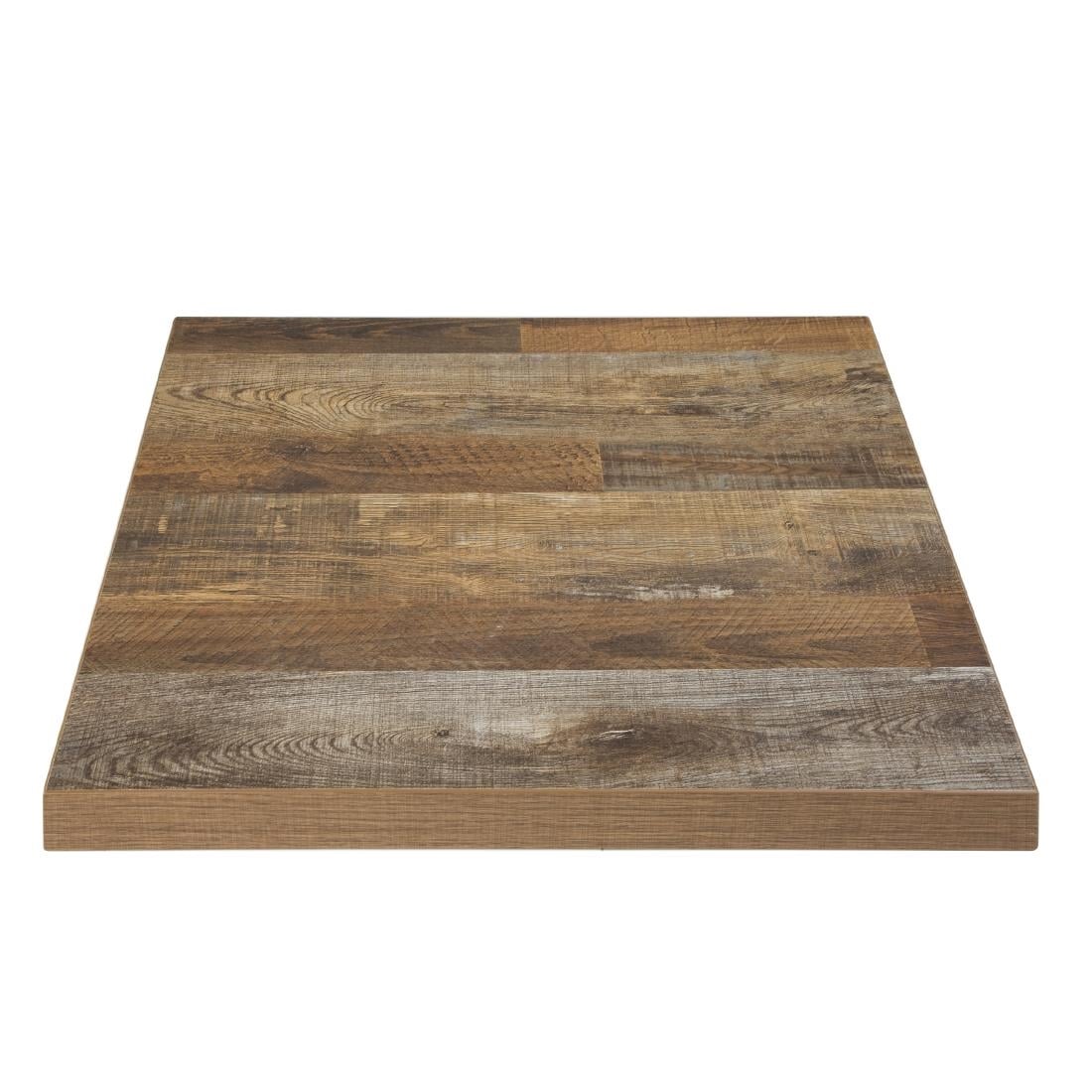 Plateau de table carré Bolero effet bois vieilli - 70 cm — DR823