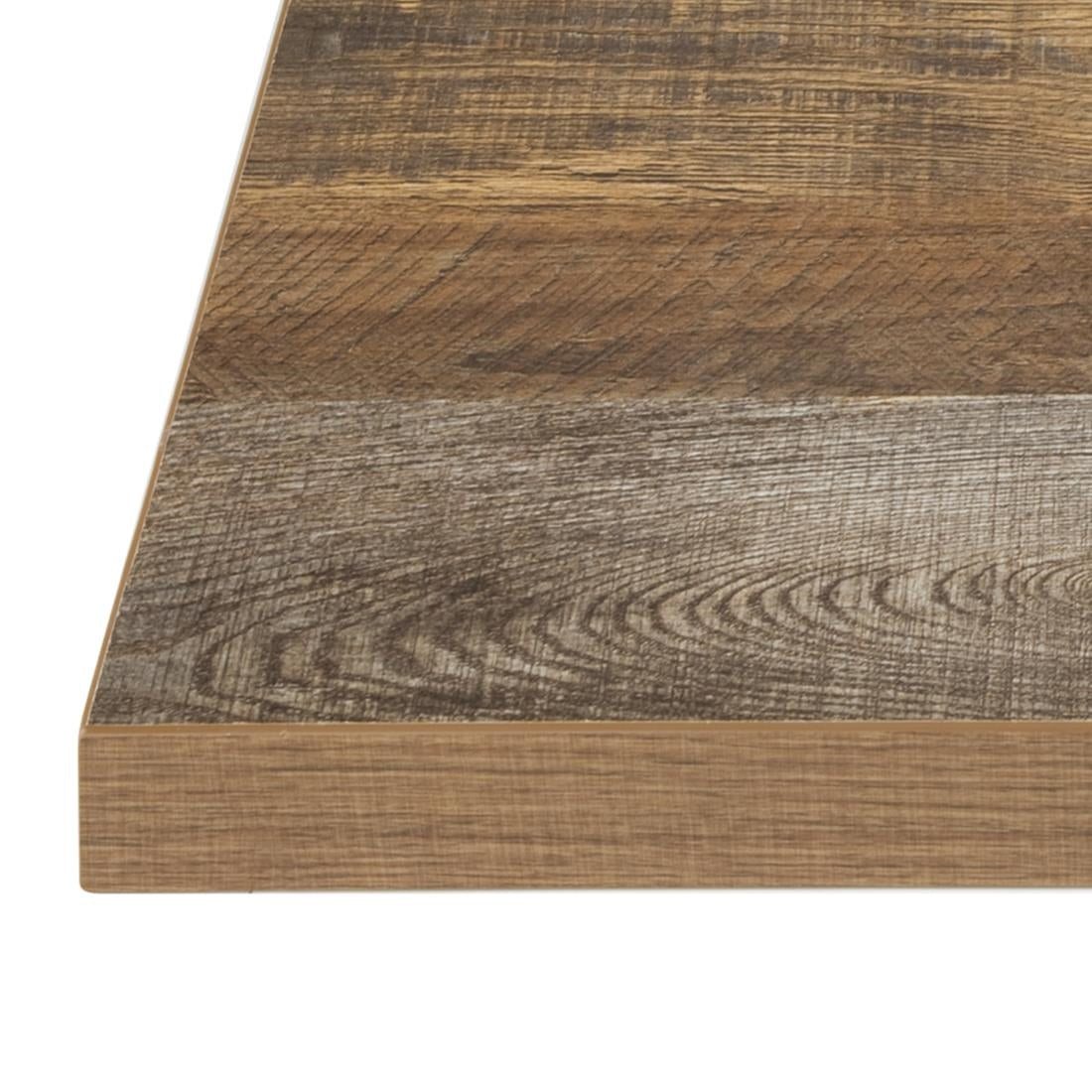 Plateau de table carré Bolero effet bois vieilli - 70 cm — DR823