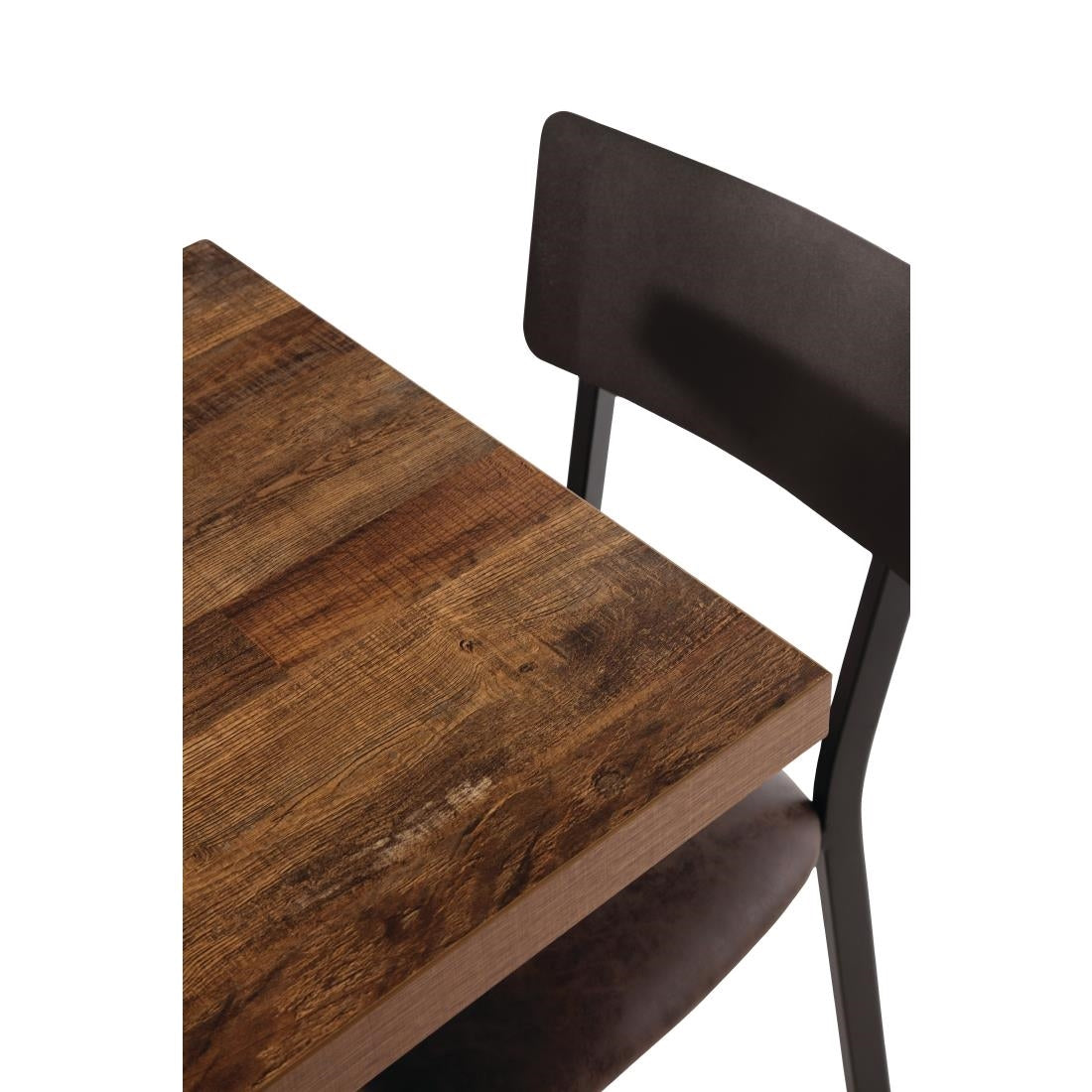 Plateau de table carré Bolero effet bois vieilli - 70 cm — DR823
