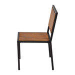 Chaises en acier et acacia Bolero (lot de 4) — DS150