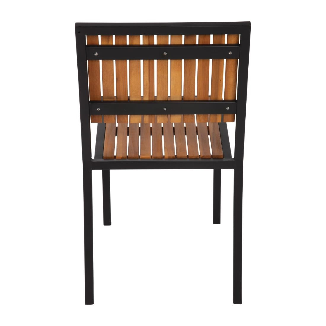 Chaises en acier et acacia Bolero (lot de 4) — DS150