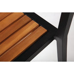 Chaises en acier et acacia Bolero (lot de 4) — DS150