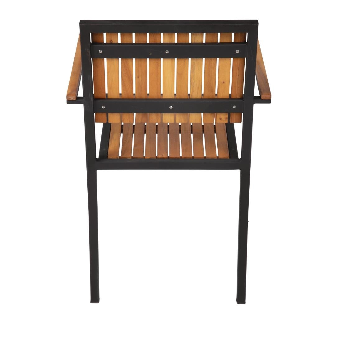 Fauteuils en acier et acacia Bolero (lot de 4) — DS151