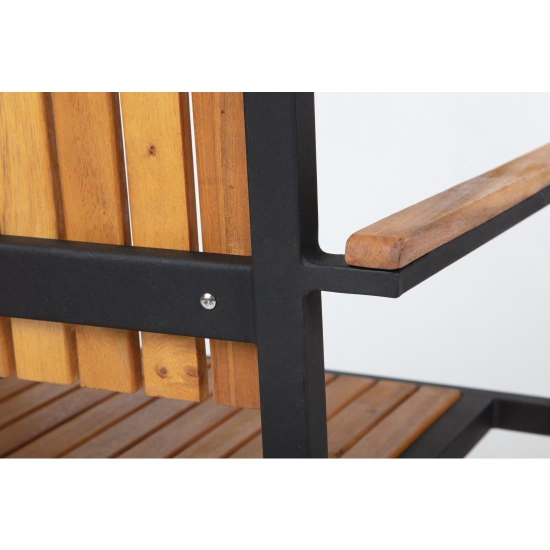 Fauteuils en acier et acacia Bolero (lot de 4) — DS151