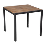 Table carrée en acier et acacia Bolero 80 cm — DS152