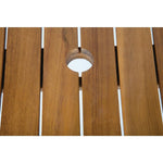 Table carrée en acier et acacia Bolero 80 cm — DS152
