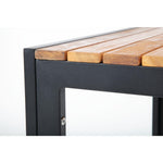 Table carrée en acier et acacia Bolero 80 cm — DS152